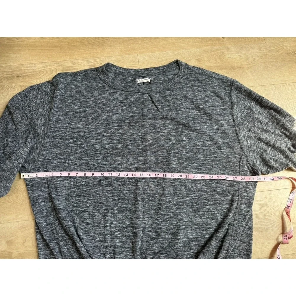 EUC Free People WE THE FREE black gray heathered oversized sweater size L
